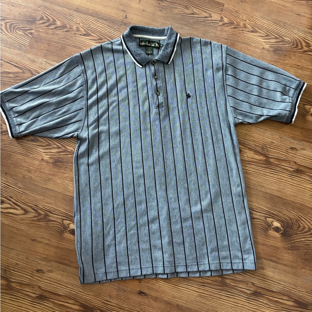 Vintage Knights Of Round Table Striped Polo Shirt Short Sleeves XL Men’s